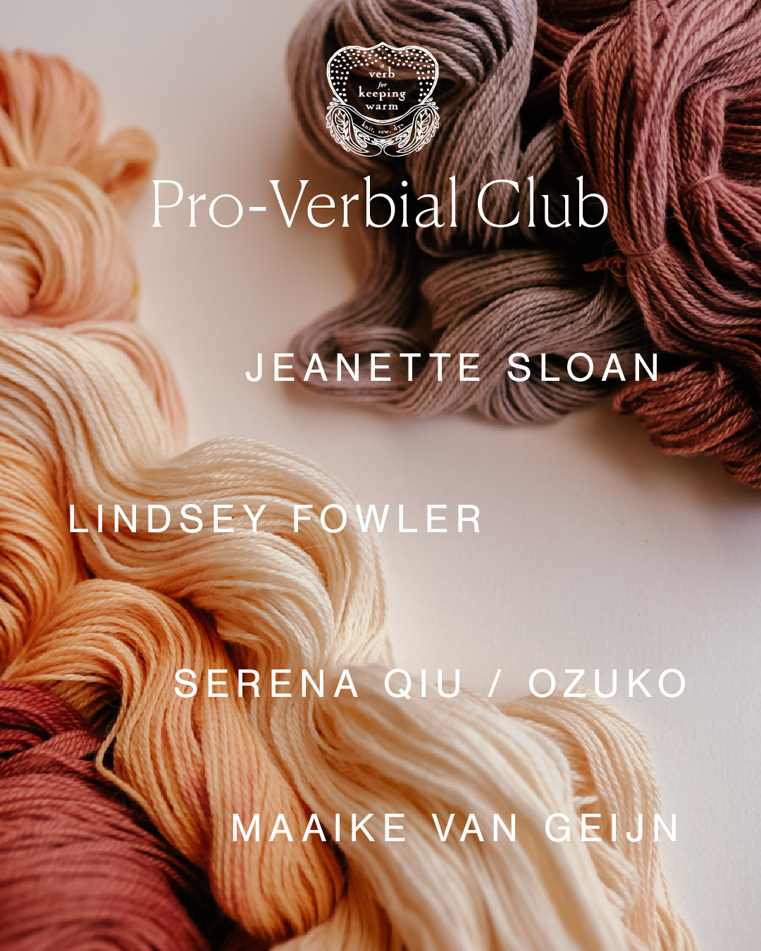 Pro-Verbial Yarn & Fiber Club Year 17 Designers