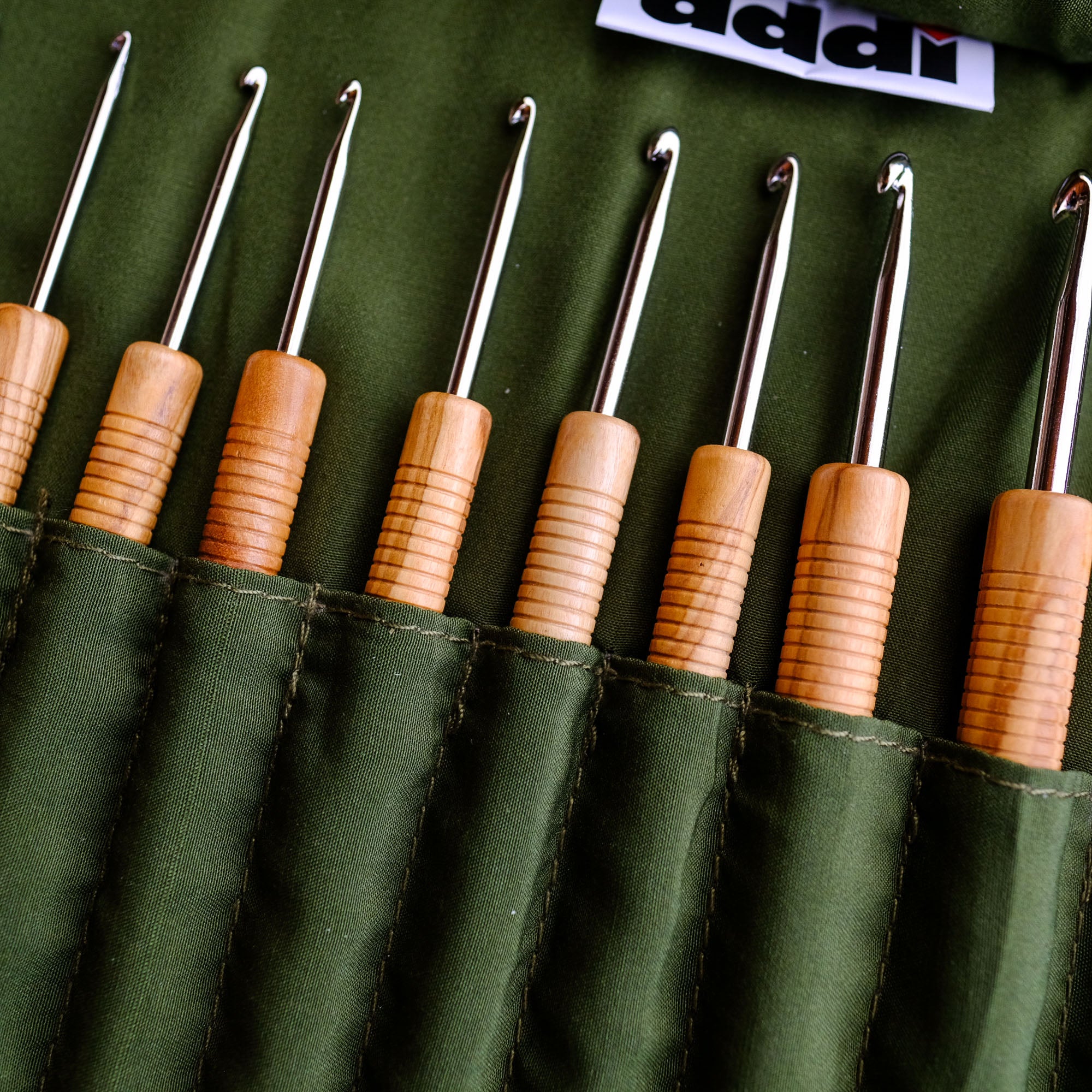 Crochet Hooks - Addiwrap Olivewood Crochet Hook Set