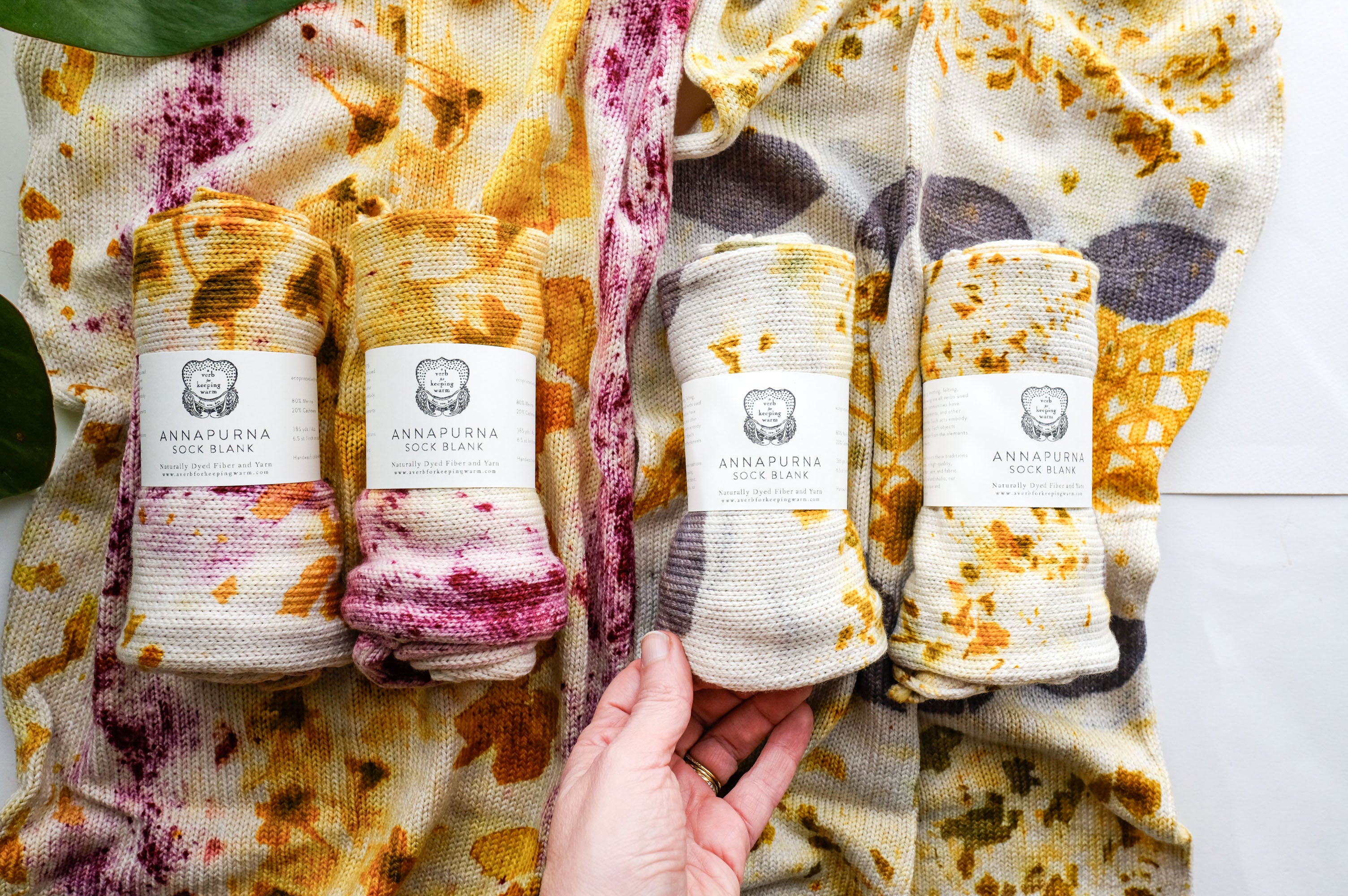 Eco-Printed Annapurna Sock Blanks