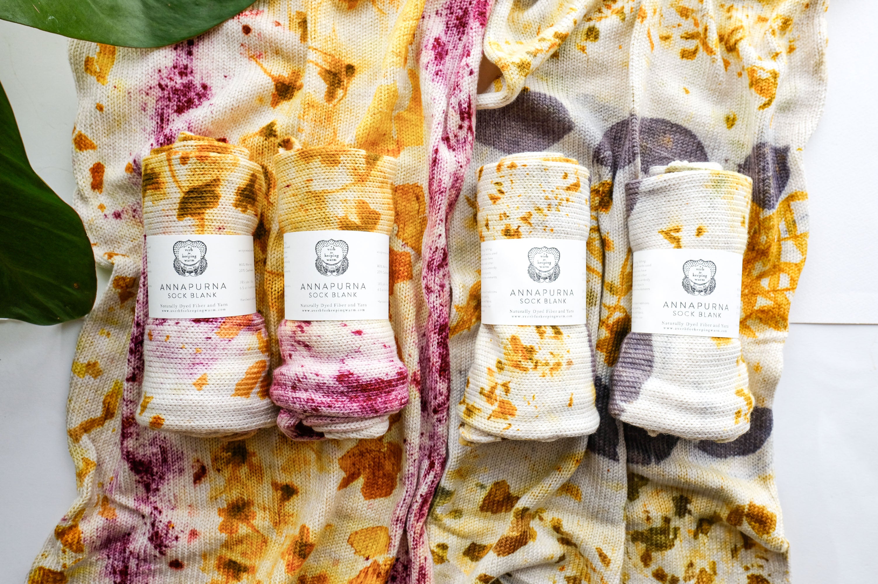 Eco-Printed Annapurna Sock Blanks