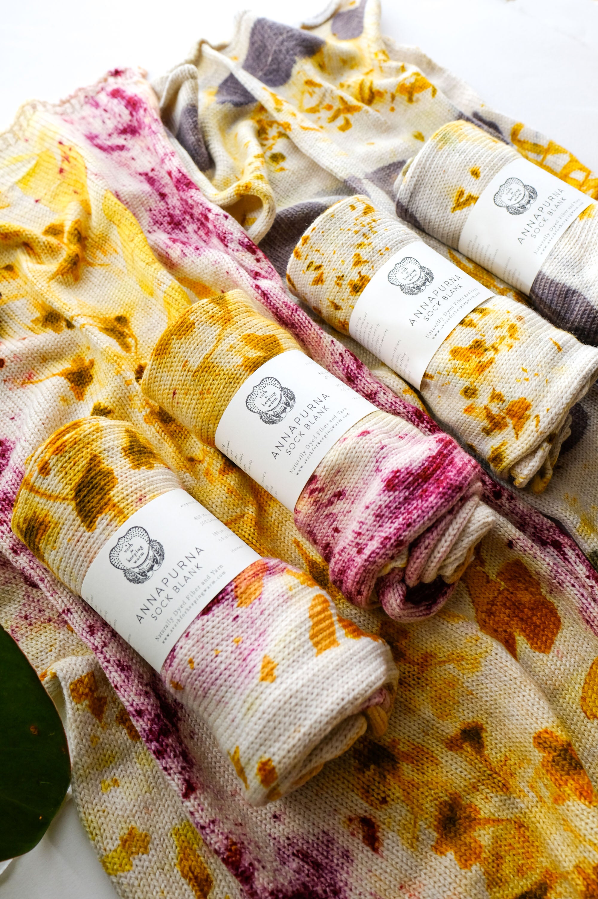 Eco-Printed Annapurna Sock Blanks