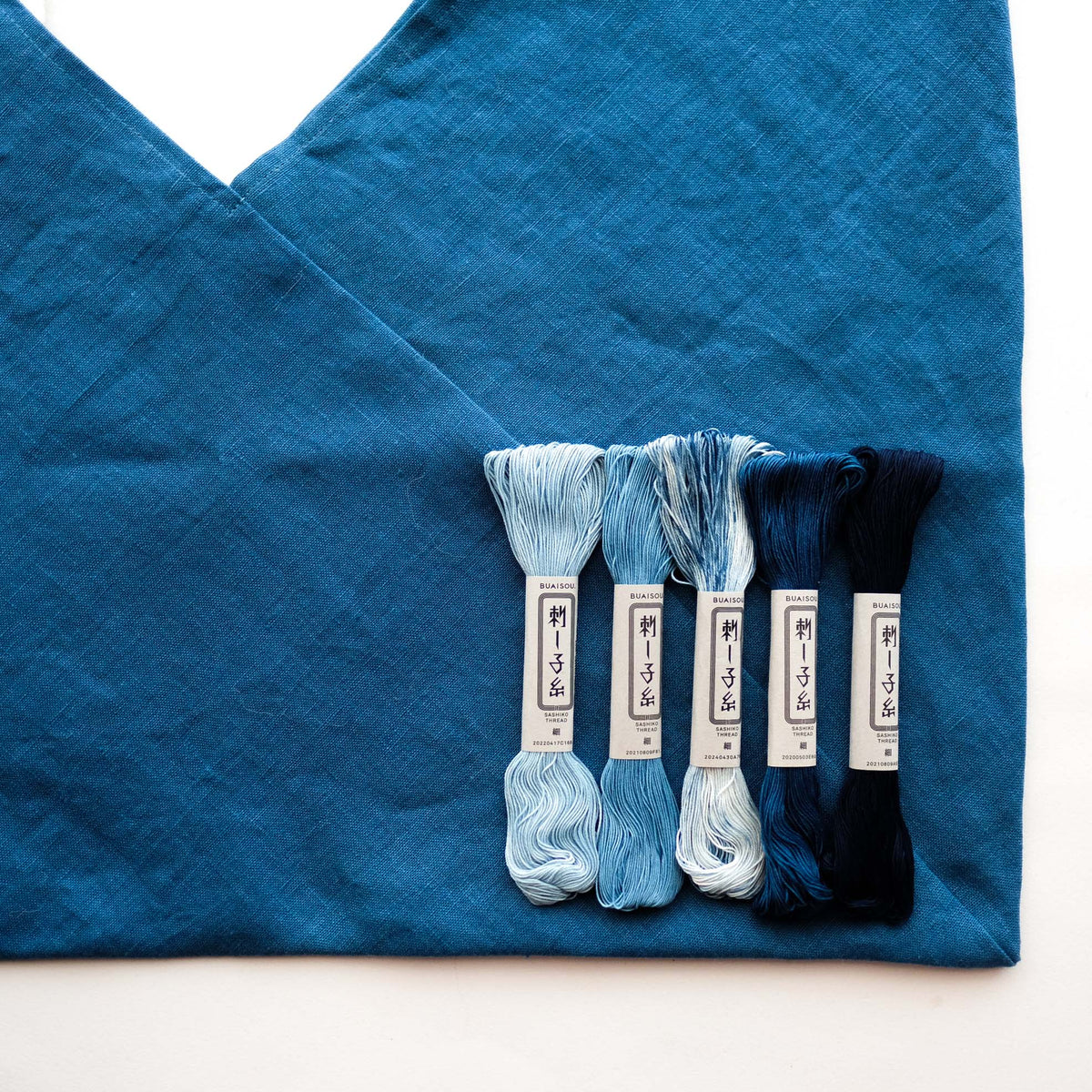Indigo-Dyed Azuma Bag + Thread Kit - PREORDER