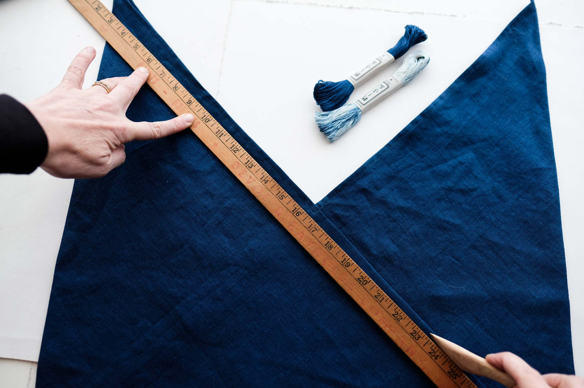 Indigo-Dyed Azuma Bag + Thread Kit - PREORDER