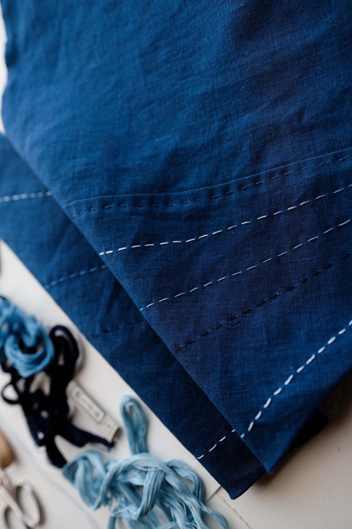 Indigo-Dyed Azuma Bag + Thread Kit - PREORDER