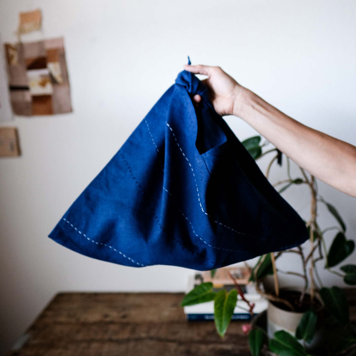 Indigo-Dyed Azuma Bag + Thread Kit - PREORDER