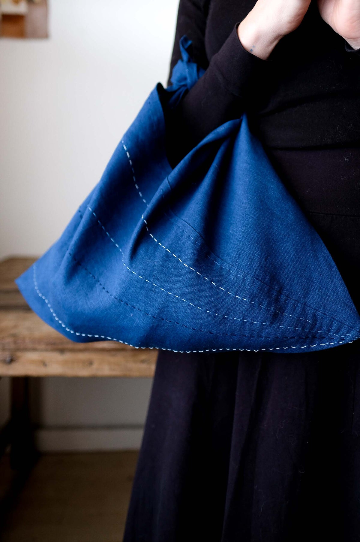 Indigo-Dyed Azuma Bag + Thread Kit - PREORDER