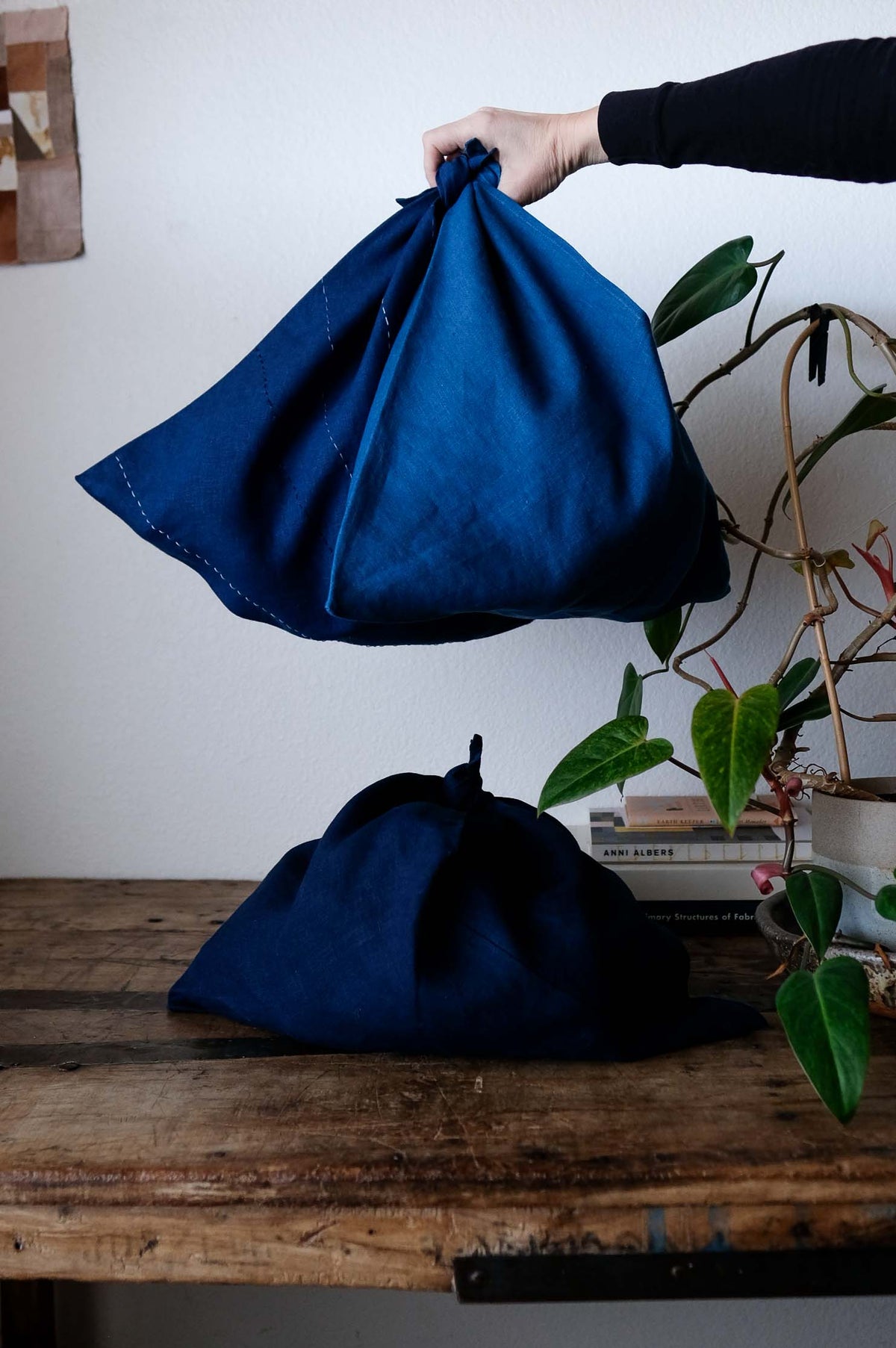 Indigo-Dyed Azuma Bag + Thread Kit - PREORDER