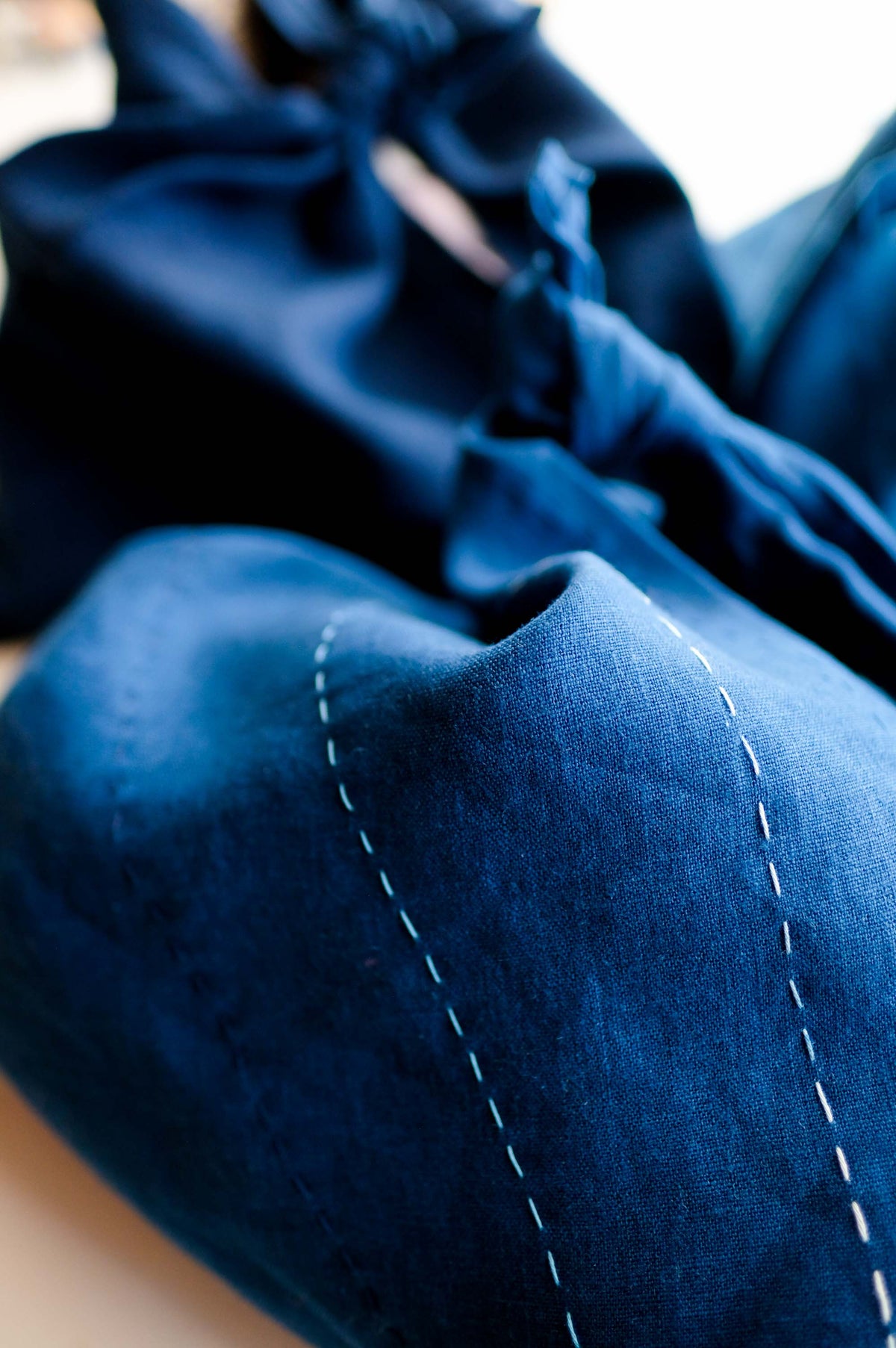 Indigo-Dyed Azuma Bag + Thread Kit - PREORDER