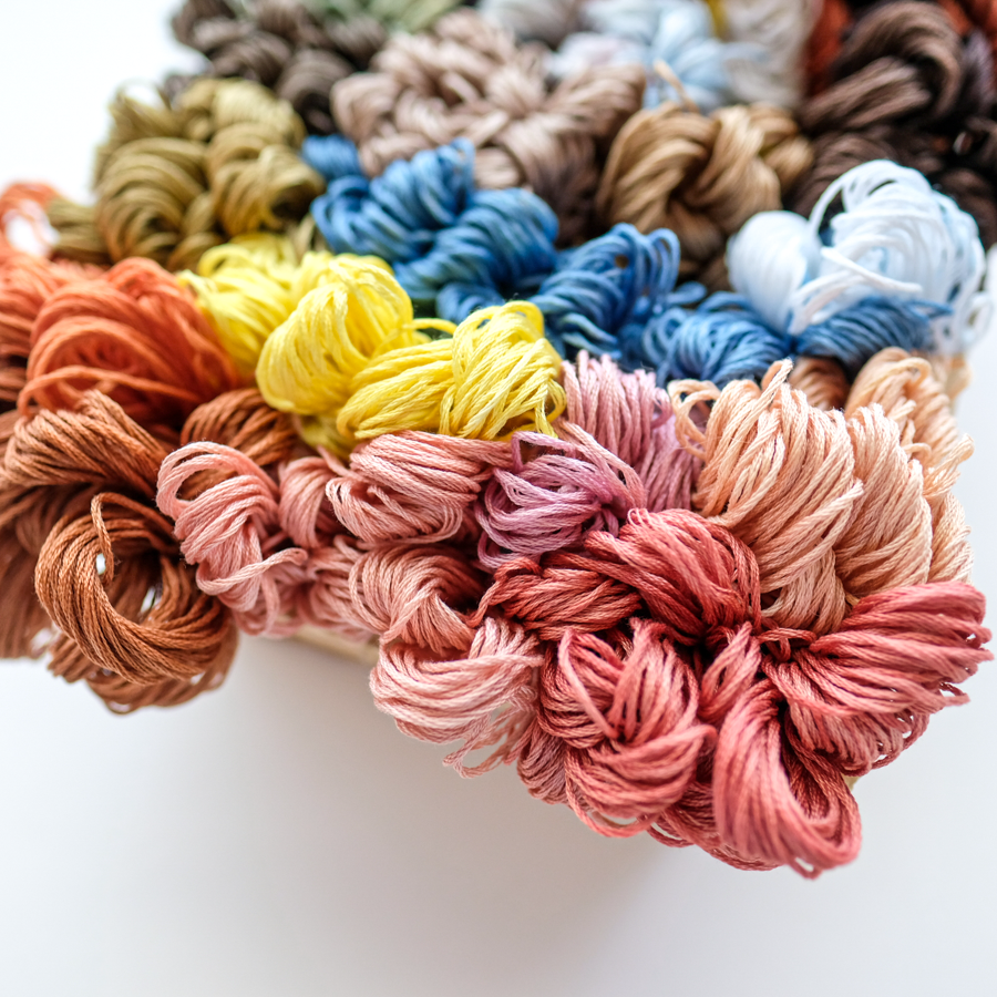 Naturally Dyed Embroidery Floss by AVFKW