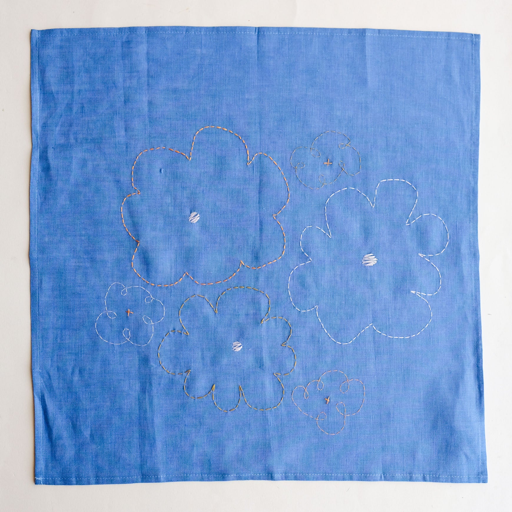 Forget-Me-Not Linen Handkerchief Bundle