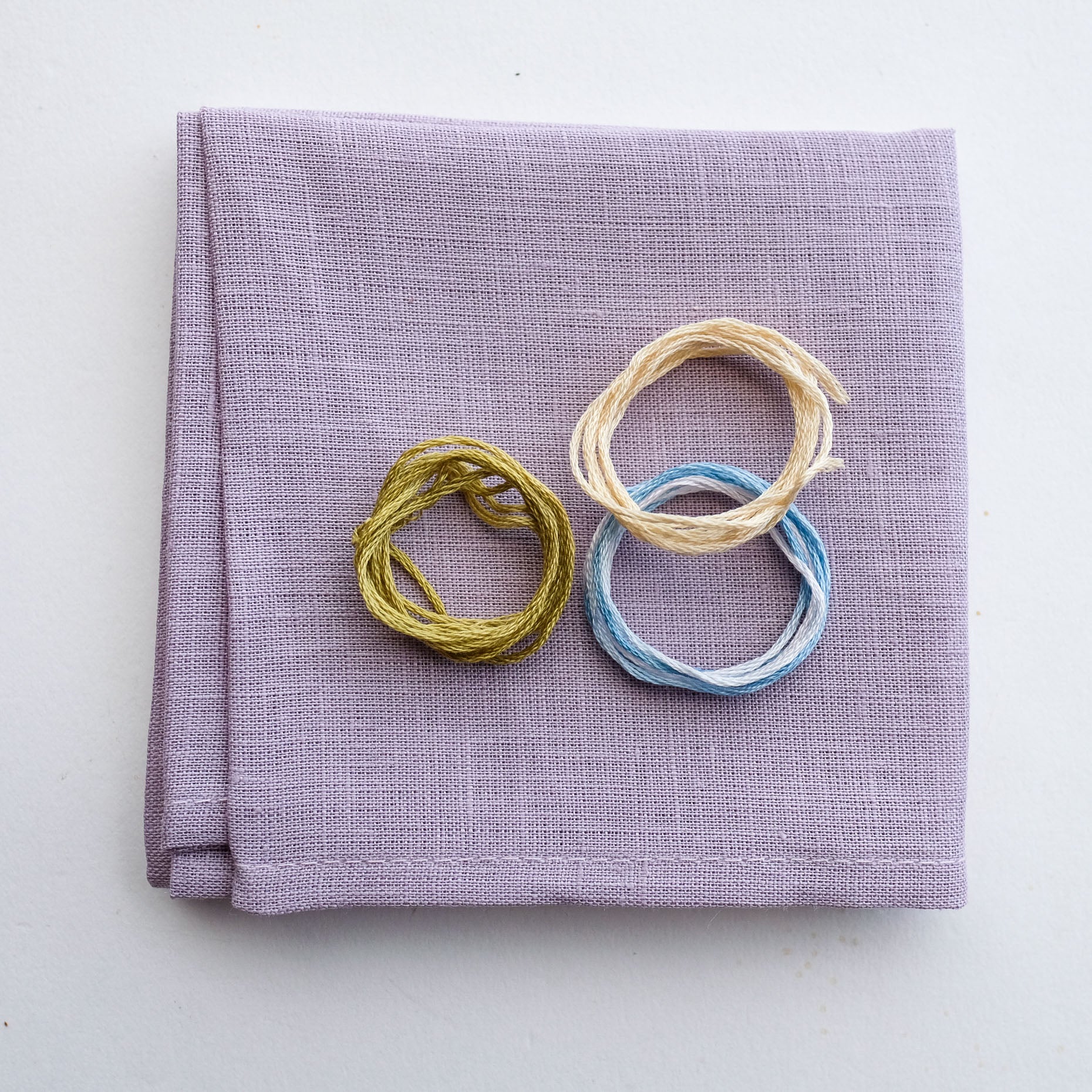 Forget-Me-Not Linen Handkerchief Bundle