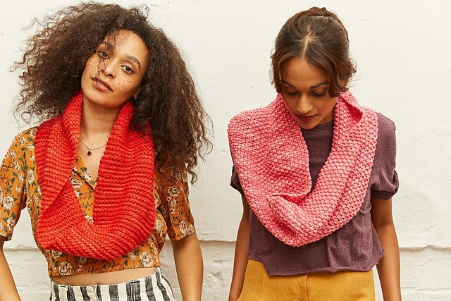 Knit How Cowls in two colors