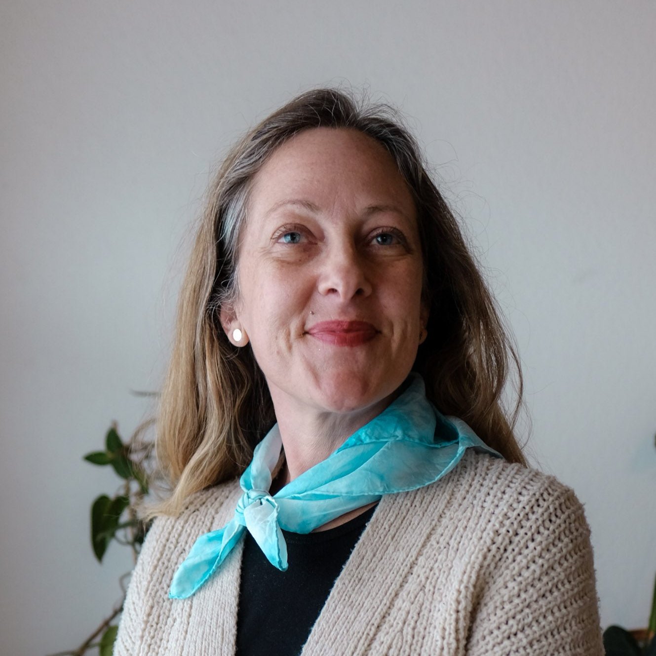 Locally-Grown Indigo-Dyed Silk Scarf
