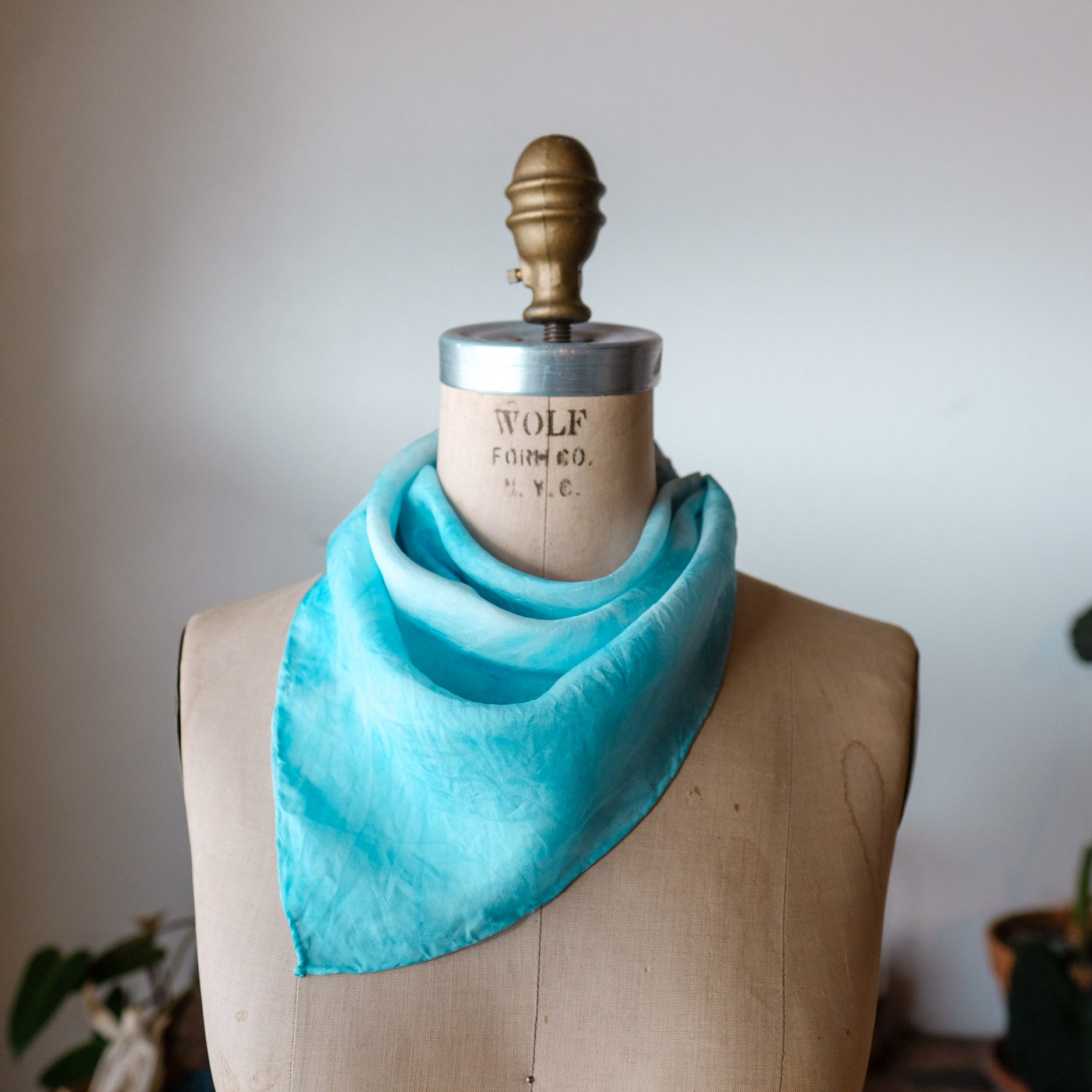 Locally-Grown Indigo-Dyed Silk Scarf