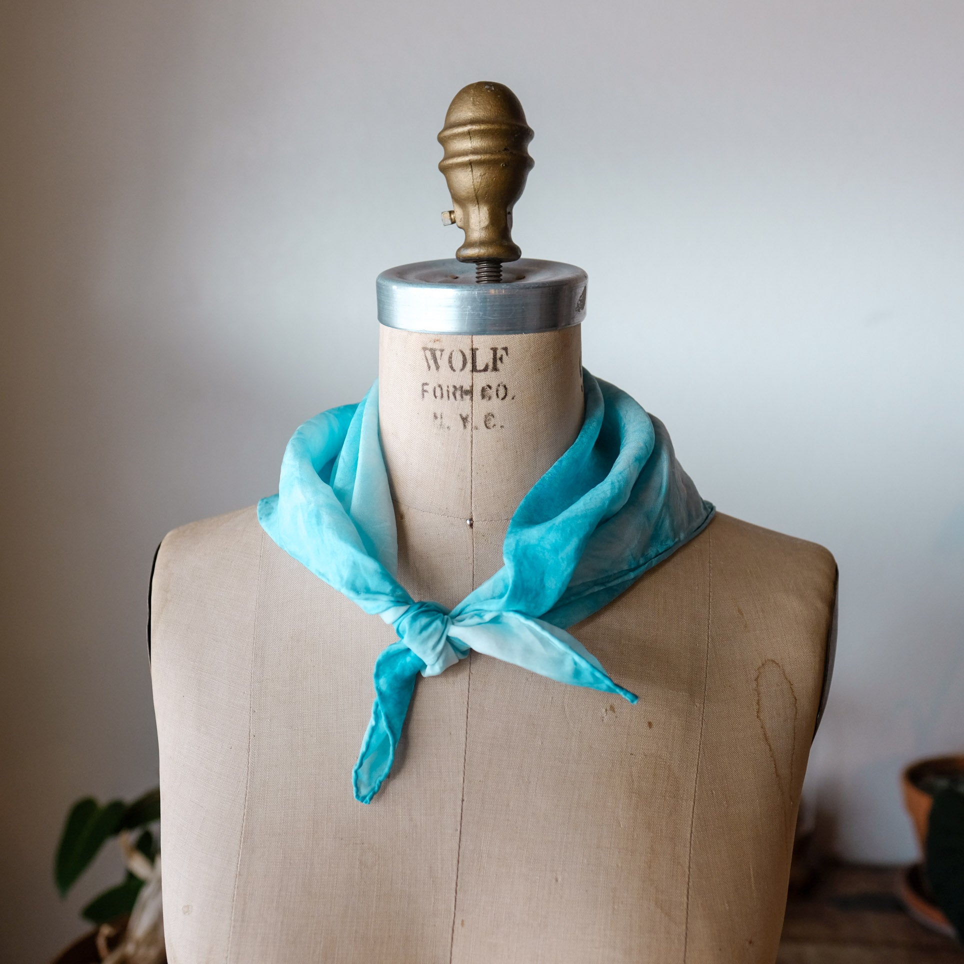 Locally-Grown Indigo-Dyed Silk Scarf