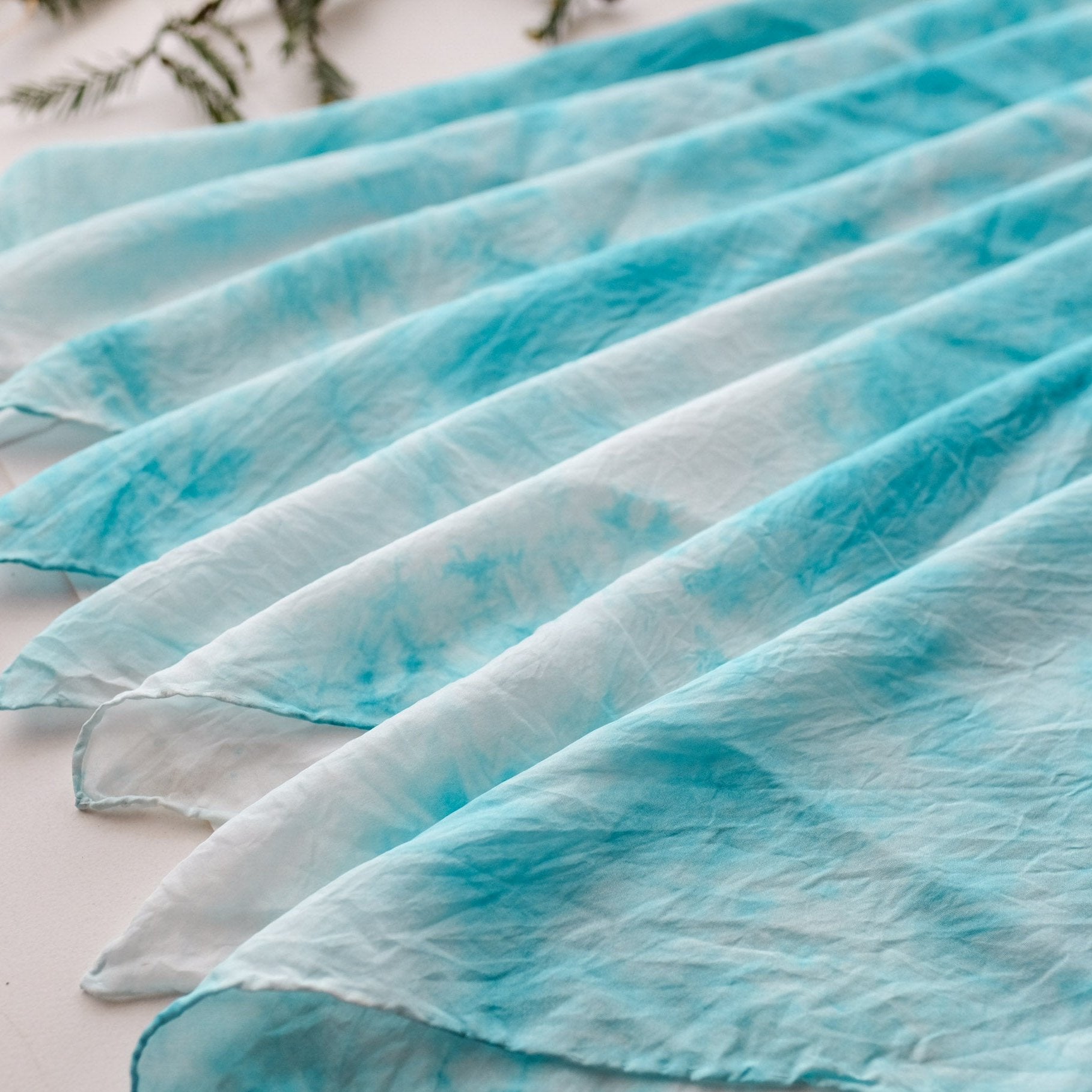 Locally-Grown Indigo-Dyed Silk Scarf