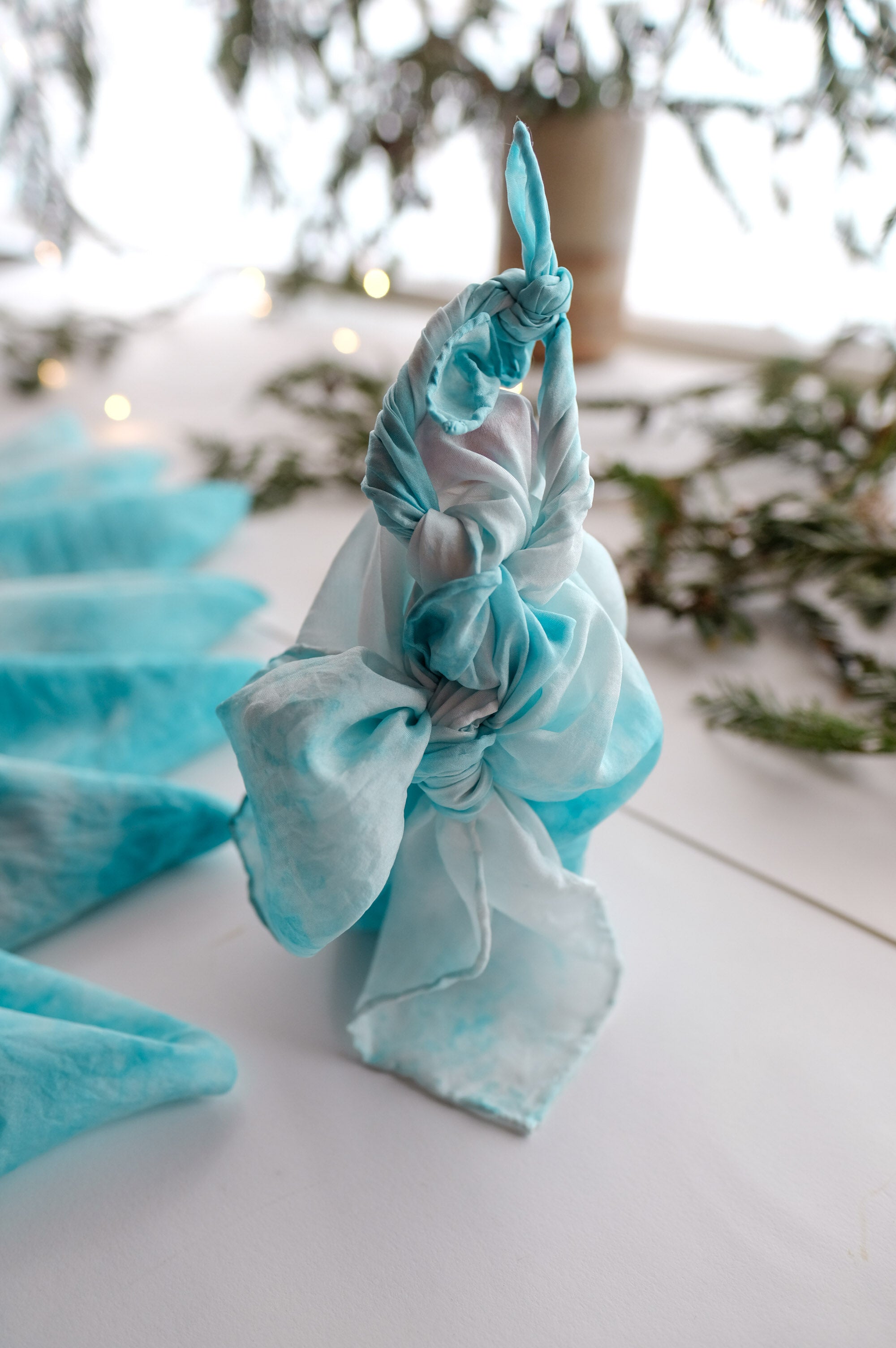 Locally-Grown Indigo-Dyed Silk Scarf