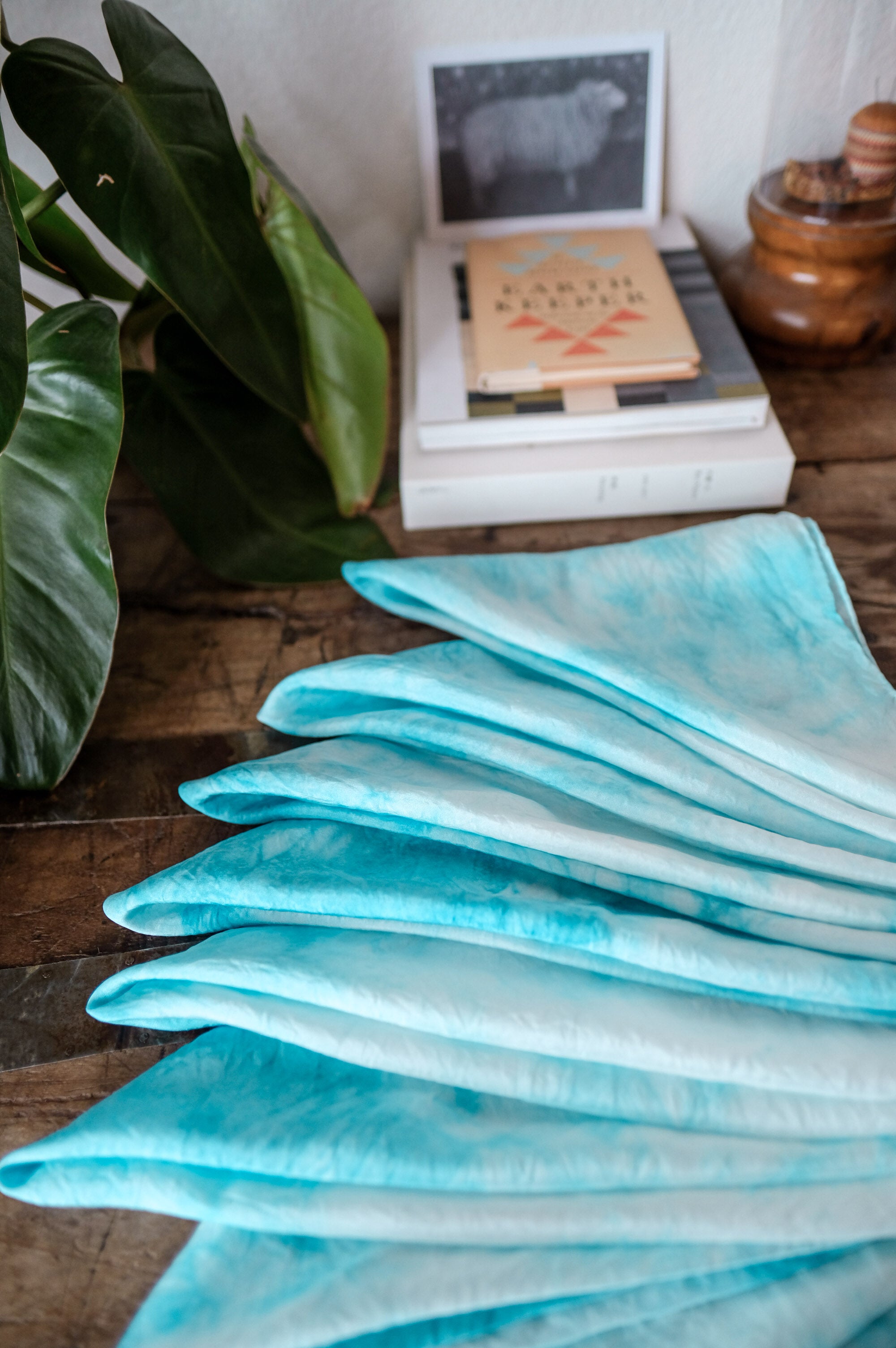 Locally-Grown Indigo-Dyed Silk Scarf