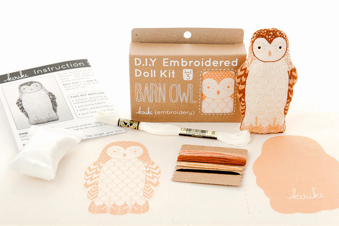 Animal Embroidered Doll Kits