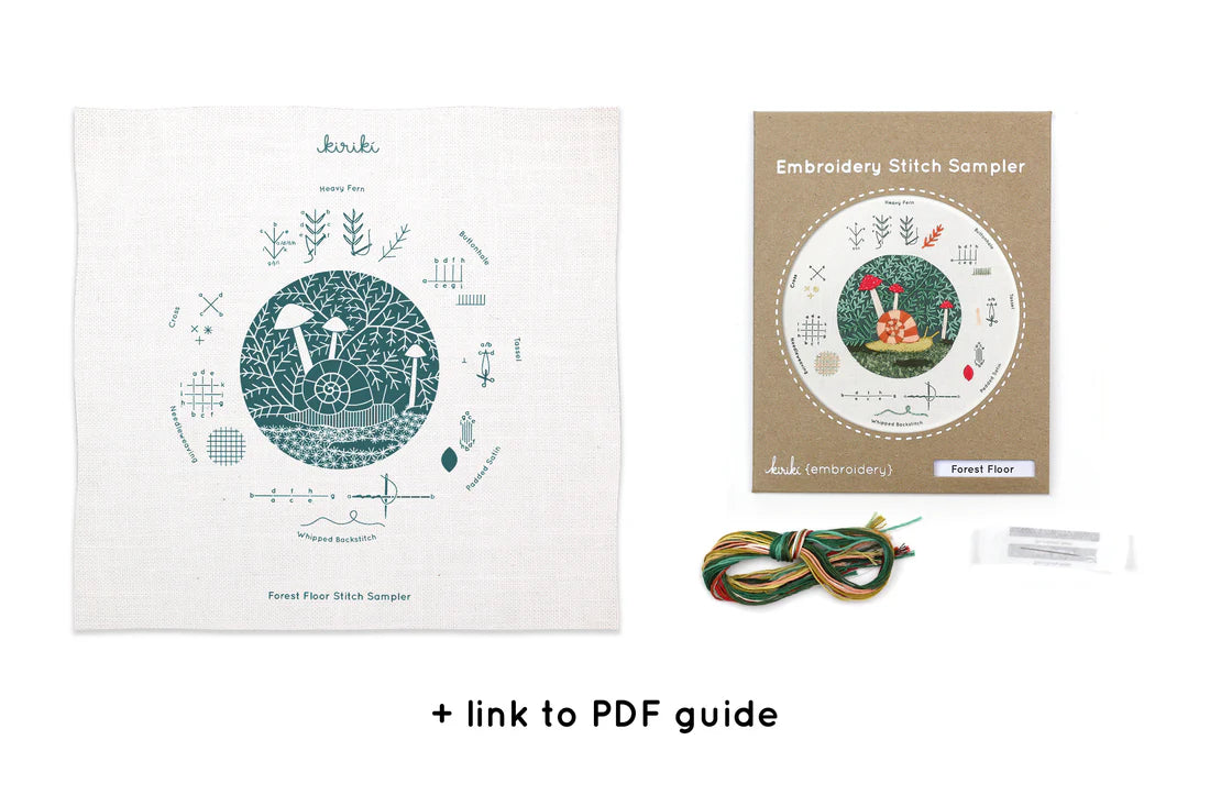 Forest Floor Embroidery Stitch Sampler