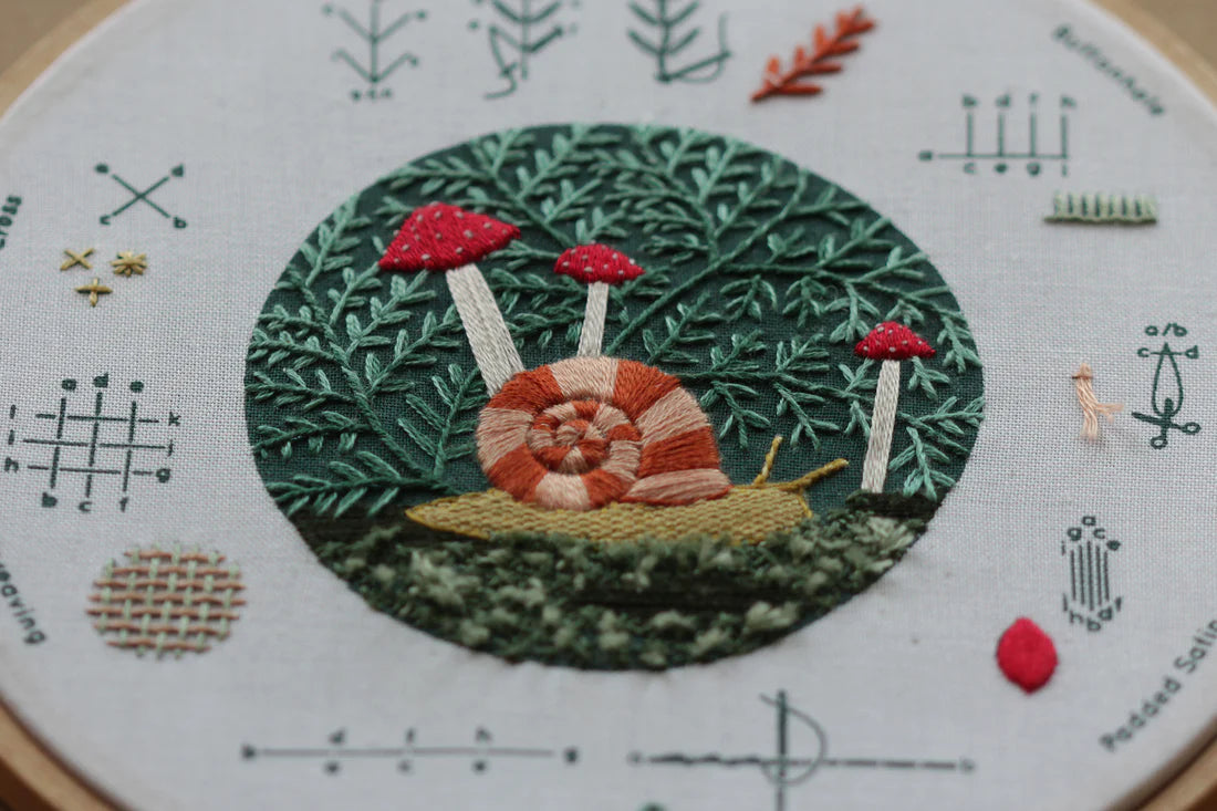 Forest Floor Embroidery Stitch Sampler