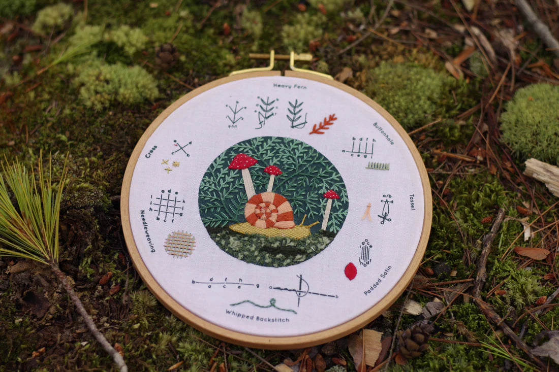 Forest Floor Embroidery Stitch Sampler