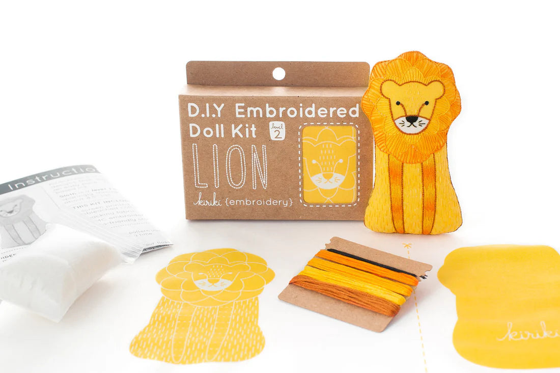 Animal Embroidered Doll Kits