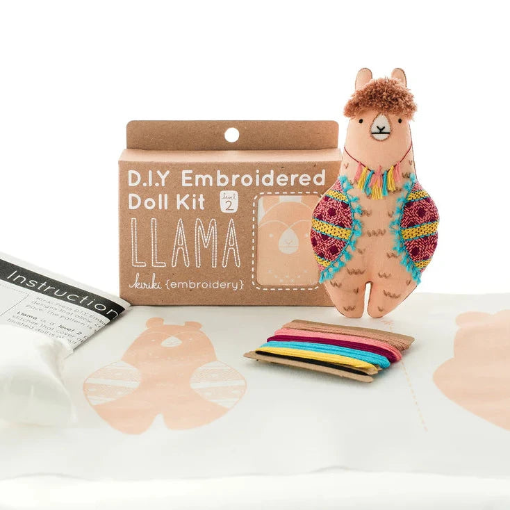 Animal Embroidered Doll Kits