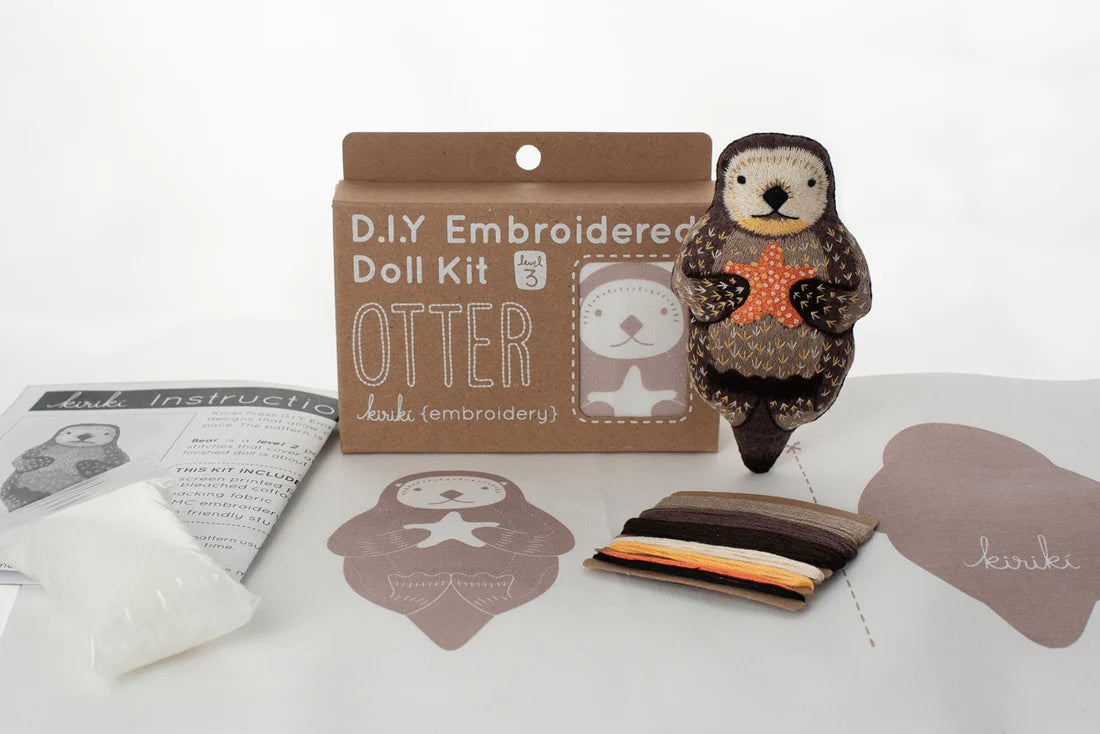 Animal Embroidered Doll Kits