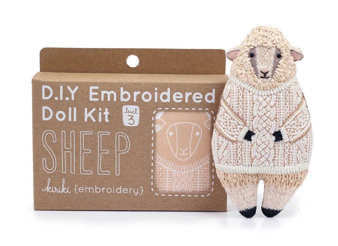 Animal Embroidered Doll Kits