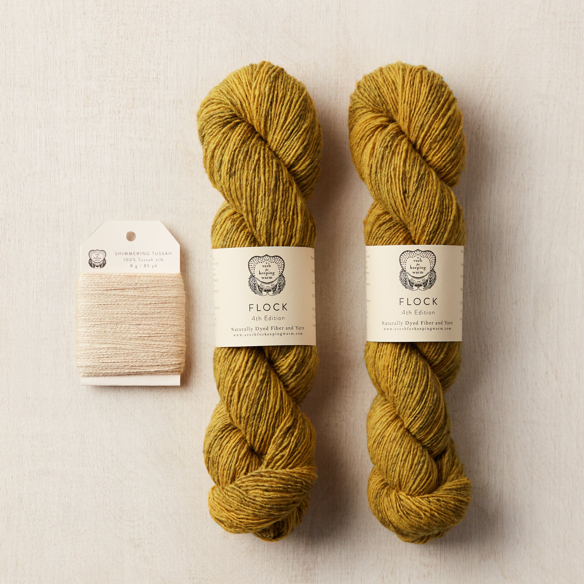 Label: Flock Gilded Marble and Shimmering Tussah au naturel