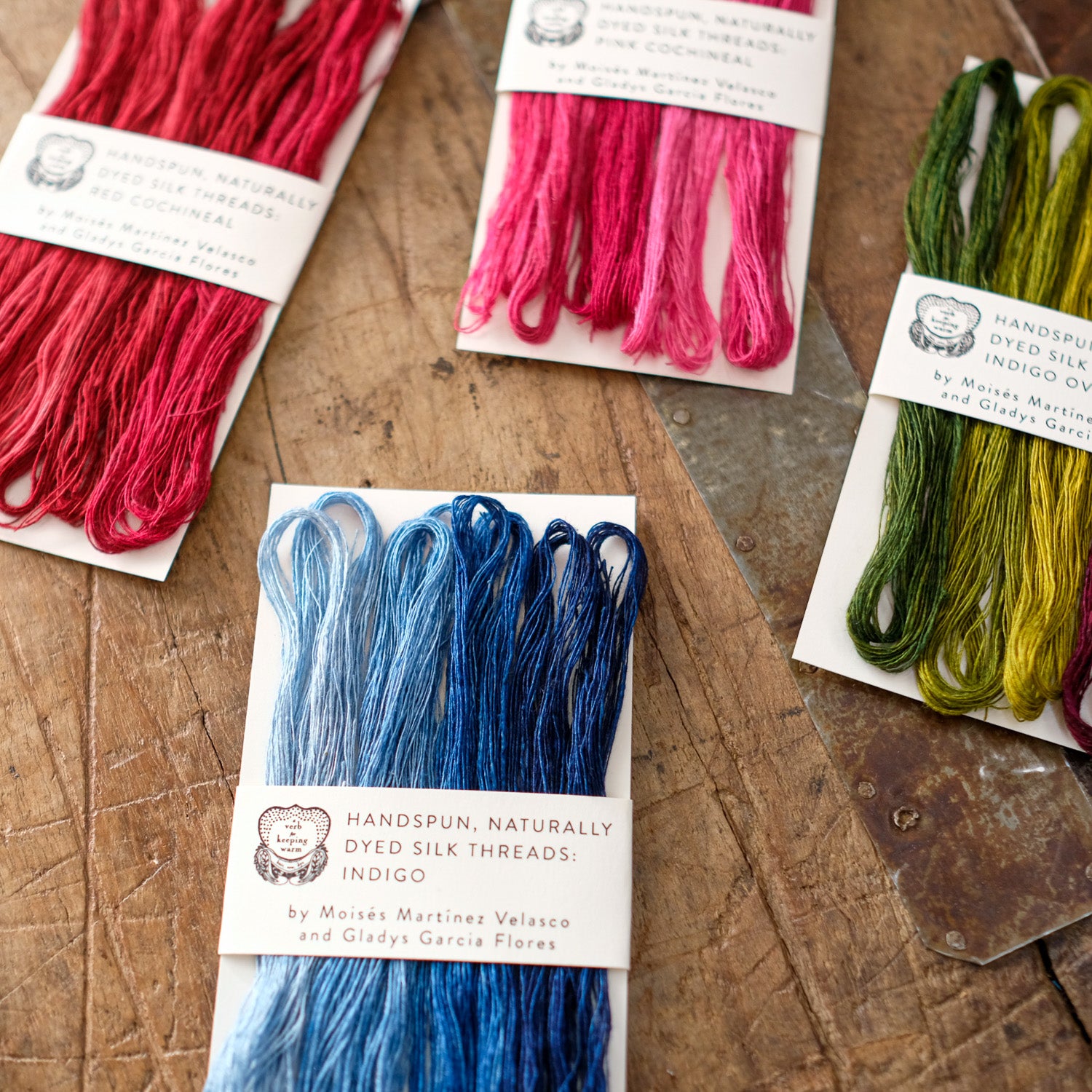 Handspun, Naturally-Dyed Silk Thread by Moisés Martínez Velasco y Gladys Garcia Flores