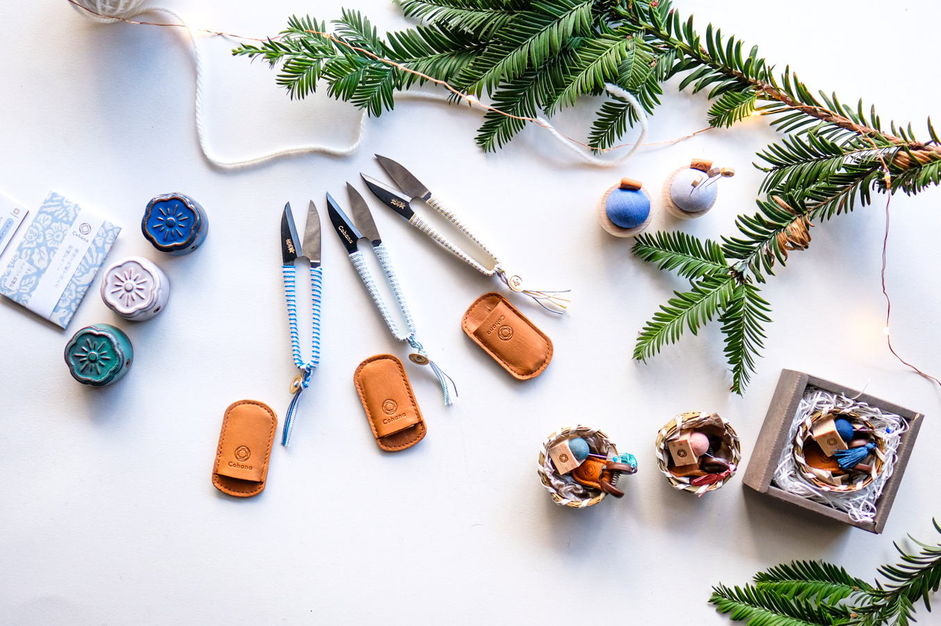 Shozaburo Thread Snips with Iga Silk Braid