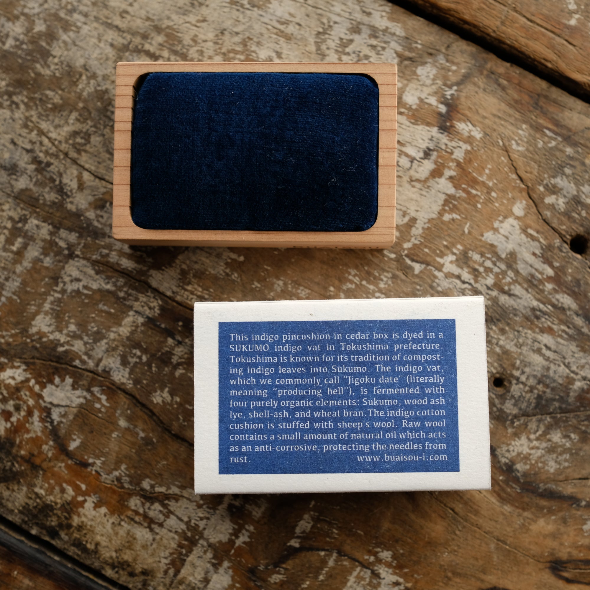 Indigo-dyed Pin Cushion