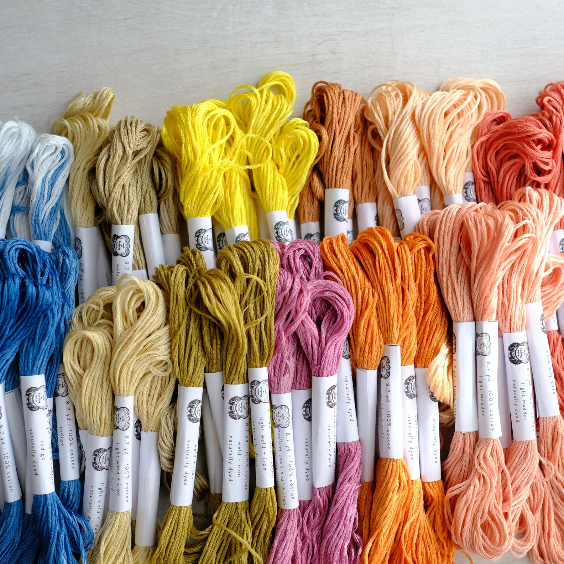 Naturally Dyed Embroidery Floss - DYE-TO-ORDER