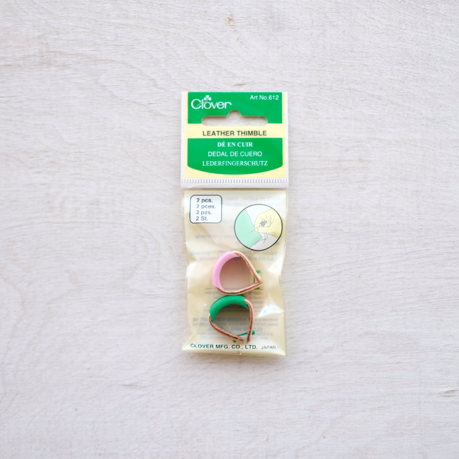 Label:Clover Leather Adjustable Thimble