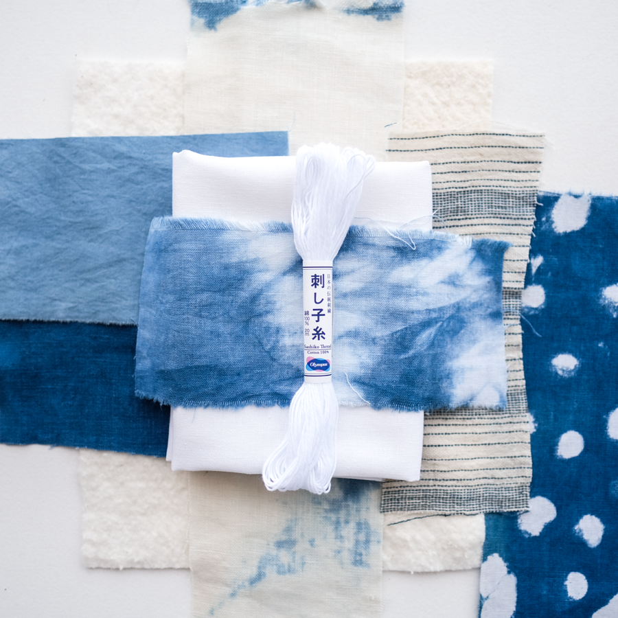 Label: Little Indigo Quilt Kit - Scrappy