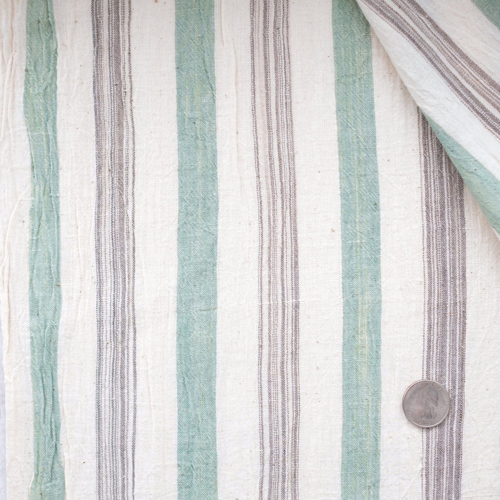 Label: Thick Stripe - Solid Green and Variegated Black
