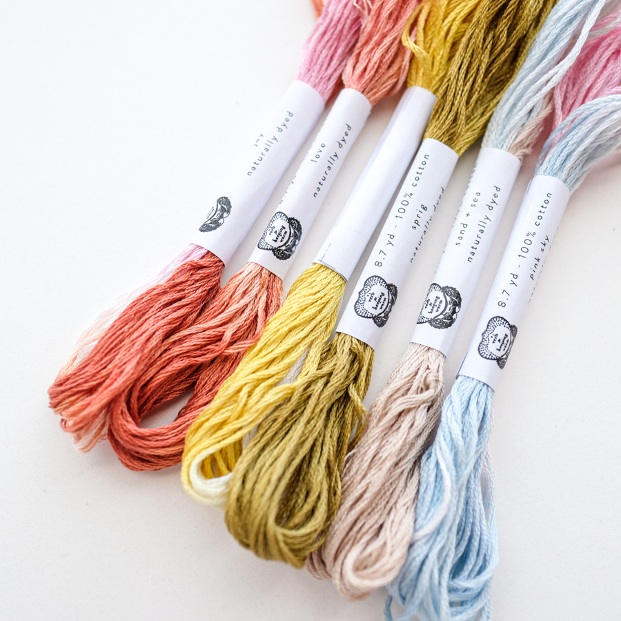 Naturally Dyed Embroidery Floss - DYE-TO-ORDER