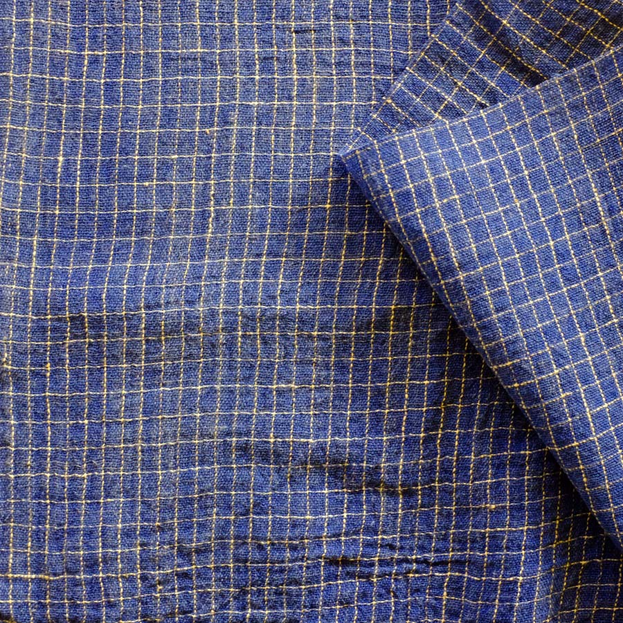 label: Grid - Indigo and Natural