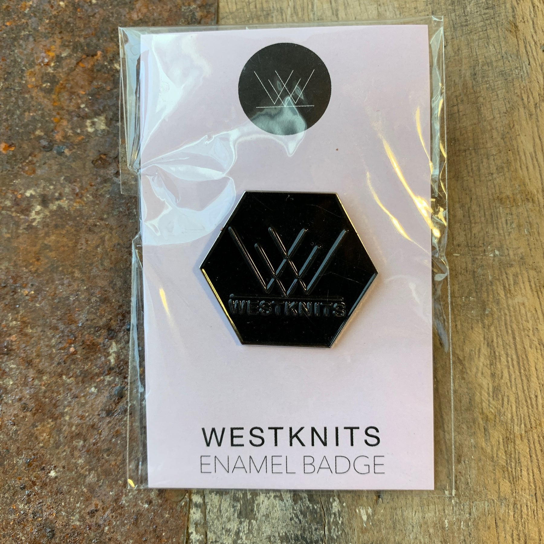 West Knits Logo Enamel Badge