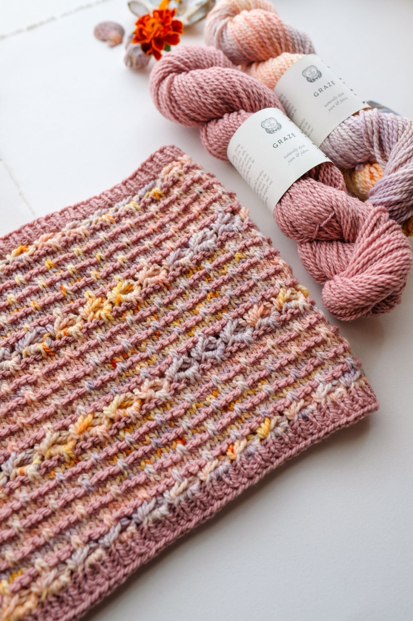 Sarah's Parterre Cowl in Graze - a last-minute Sunshine MAL project!