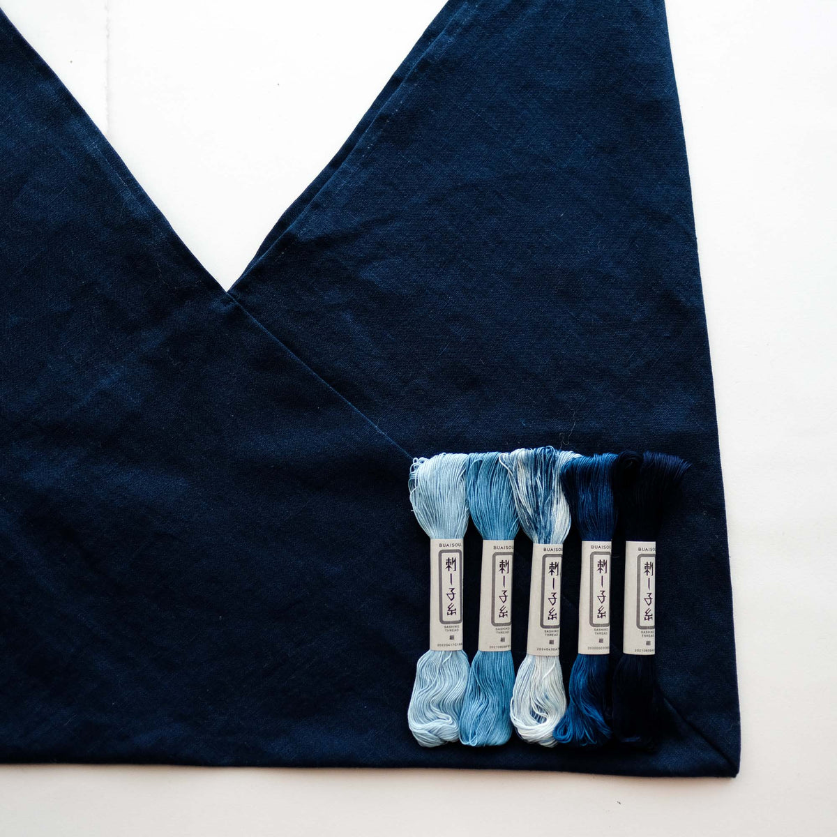 Indigo-Dyed Azuma Bag + Thread Kit - PREORDER