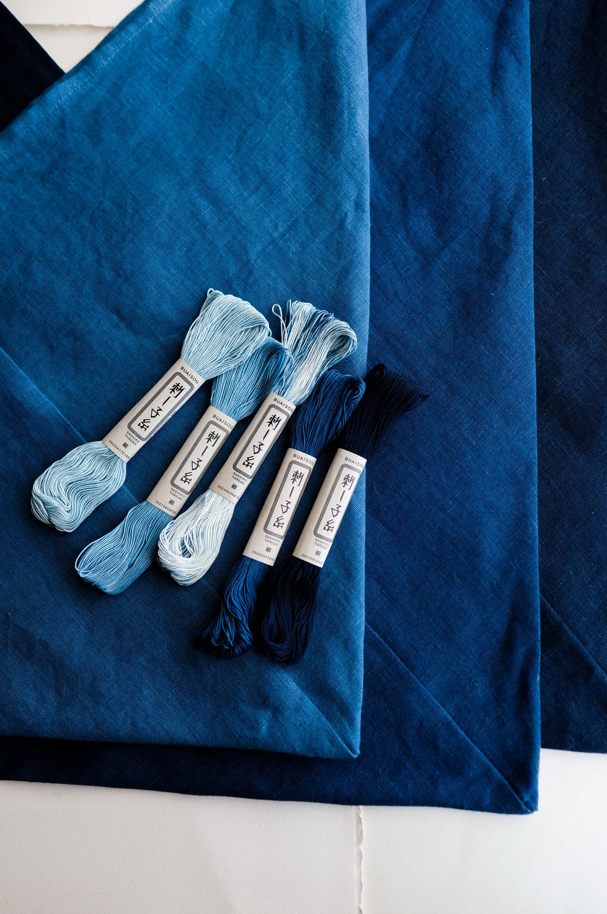 Indigo-Dyed Azuma Bag + Thread Kit - PREORDER