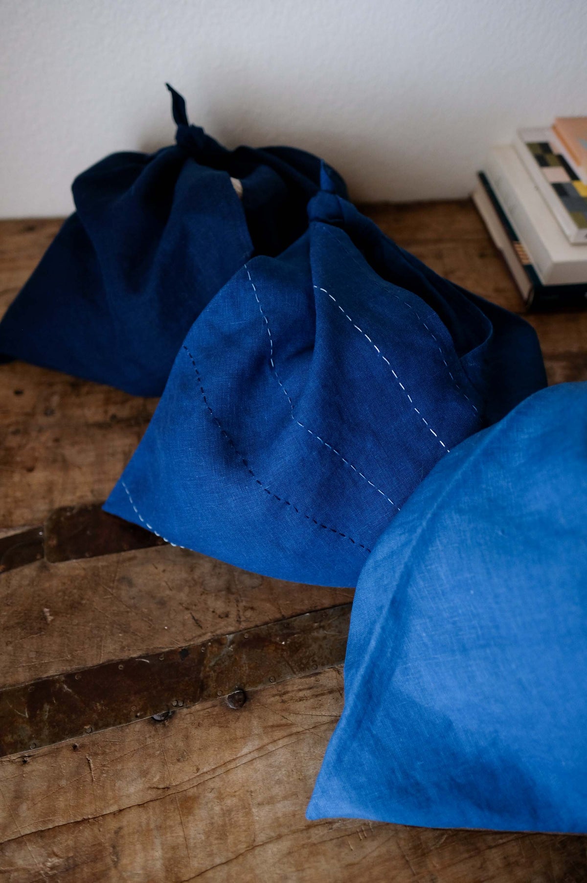 Indigo-Dyed Azuma Bag + Thread Kit - PREORDER