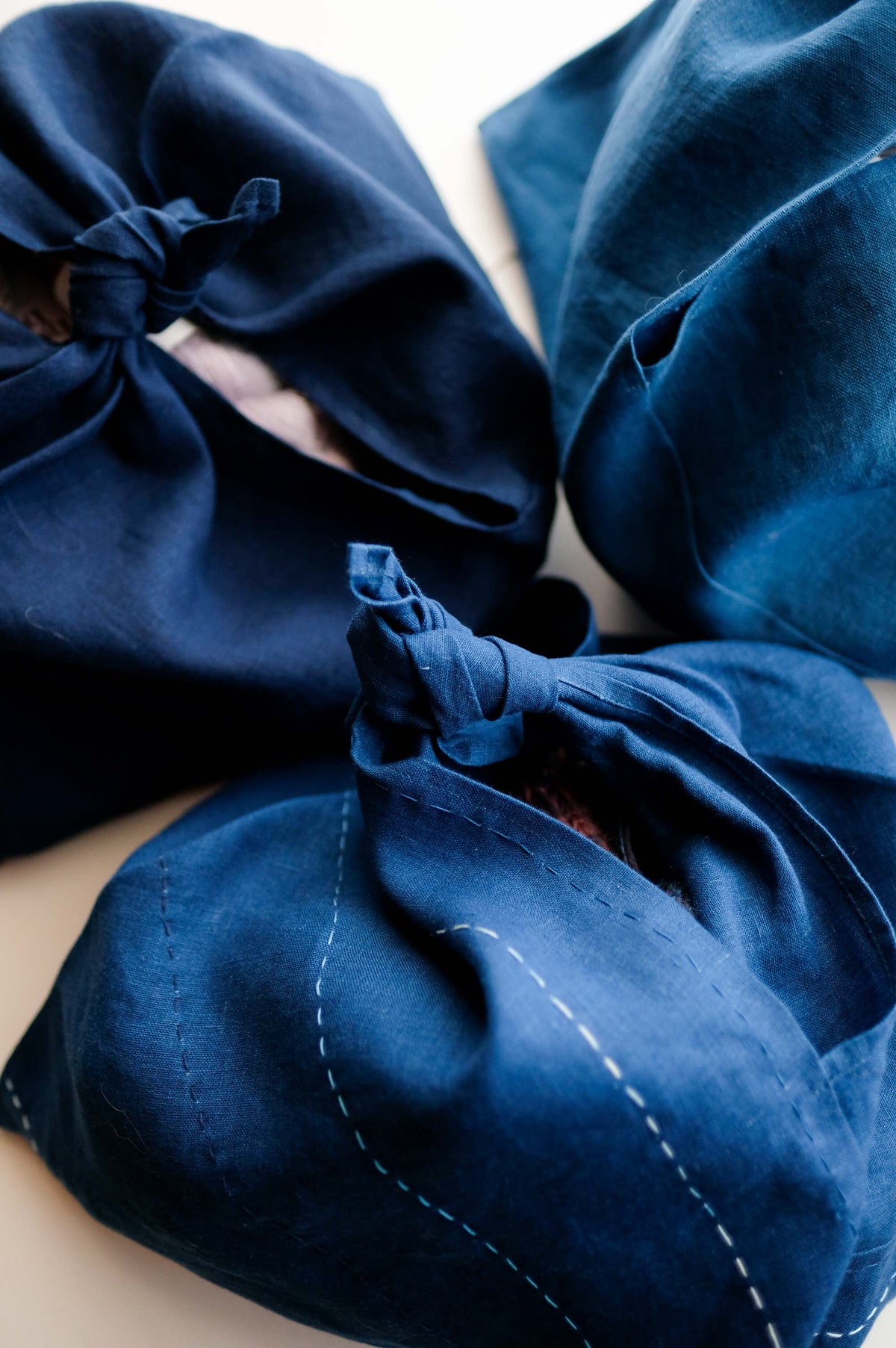 Indigo-Dyed Azuma Bag + Thread Kit - PREORDER