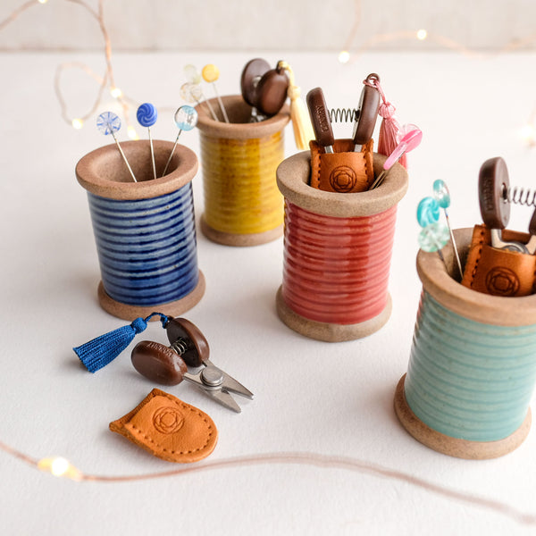 Gift Set: Hasami Magnetic Pin Holder + Ohajiki Glass Sewing Pins + Sek