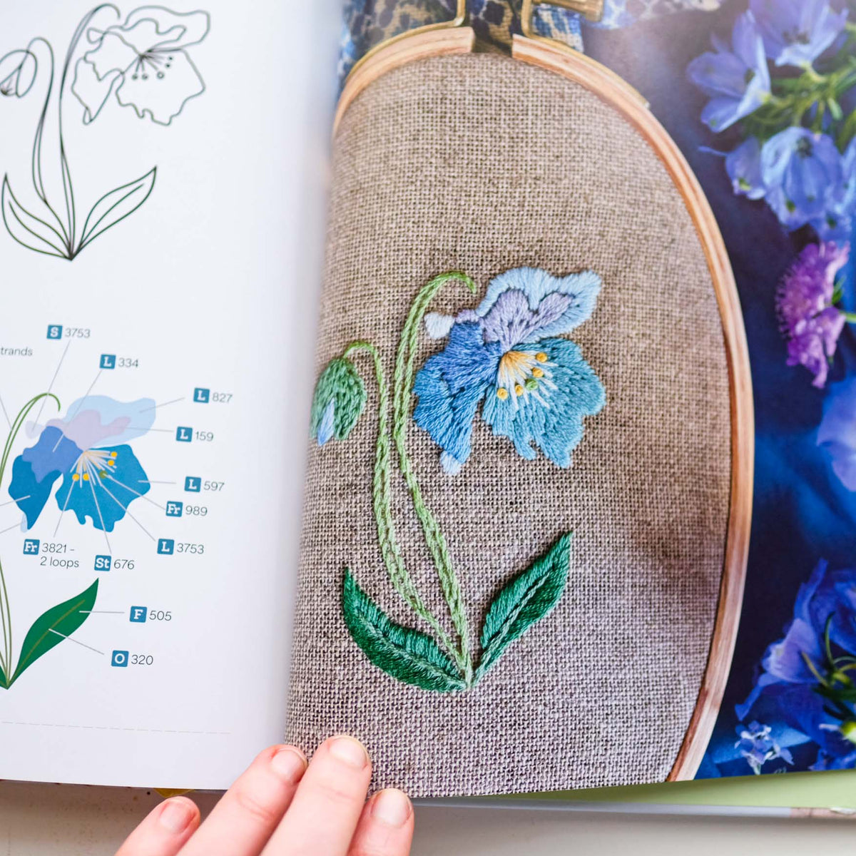Wild Embroidery: 16 Botanical Designs Inspired by the Beauty of the Arts and Crafts Movement by Noriko Livingstone