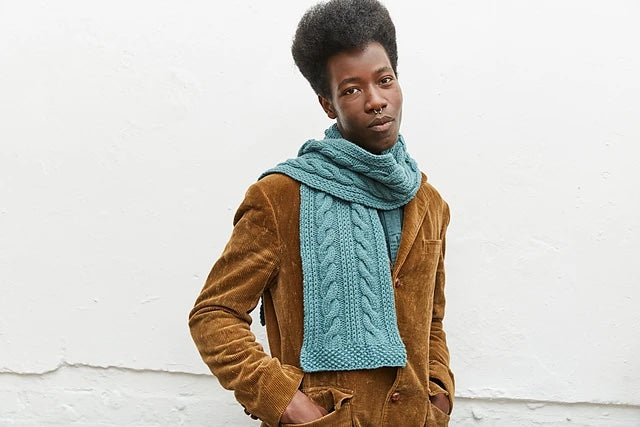 Alice Scarf - Classic cabled knit scarf