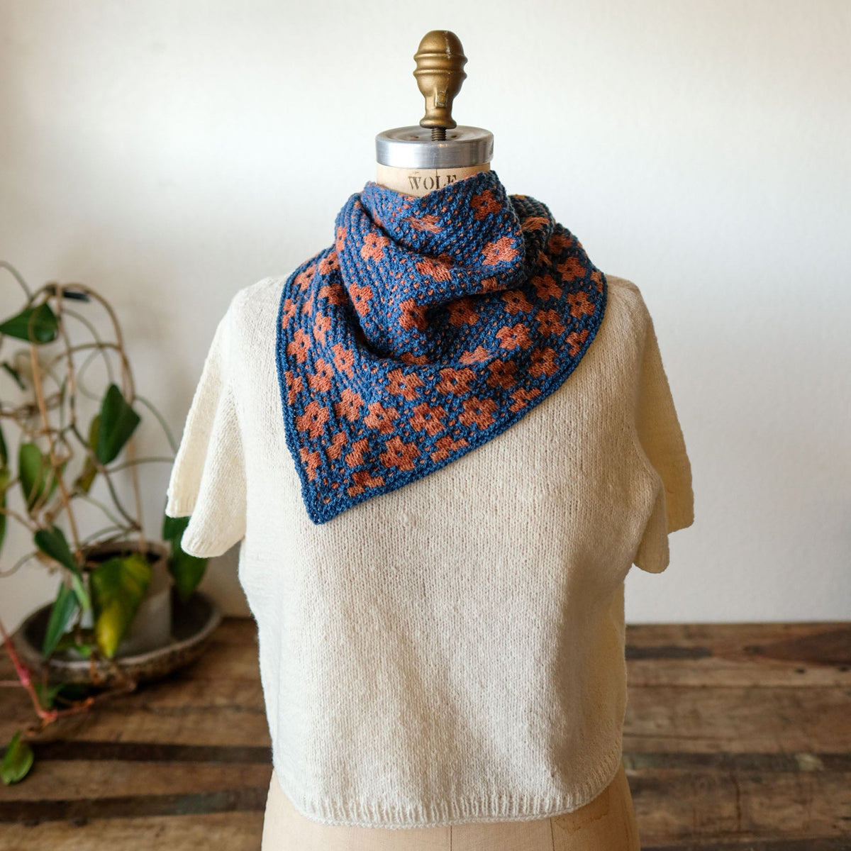 A Verb for Keeping Warm x Amy Christoffers - Pressed Flowers Shawl Bun